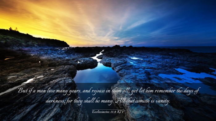 Picture 03 - Ecclesiastes 11:8 KJV Desktop Wallpaper - But if a man live many years, and rejoice in them - Desktop Bible Verse Wallpaper