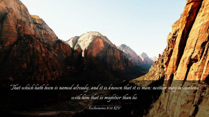 Picture 03 - Ecclesiastes 6:10 KJV Desktop Wallpaper - That which hath been is named already, and it is - Desktop Bible Verse Wallpaper