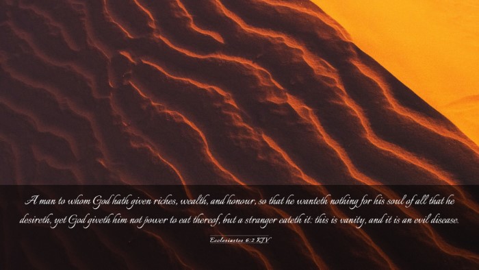 Picture 03 - Ecclesiastes 6:2 KJV Desktop Wallpaper - A man to whom God hath given riches, wealth, and - Desktop Bible Verse Wallpaper