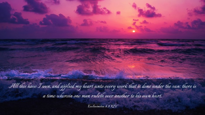 Picture 03 - Ecclesiastes 8:9 KJV Desktop Wallpaper - All this have I seen, and applied my heart unto - Desktop Bible Verse Wallpaper