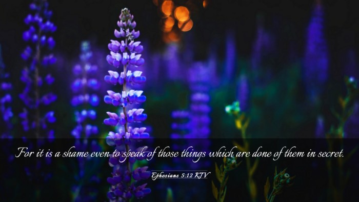 Picture 03 - Ephesians 5:12 KJV Desktop Wallpaper - For it is a shame even to speak of those things - Desktop Bible Verse Wallpaper