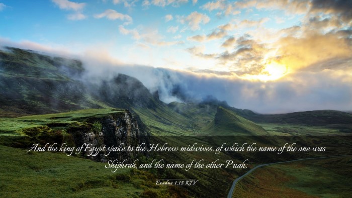 Picture 03 - Exodus 1:15 KJV Desktop Wallpaper - And the king of Egypt spake to the Hebrew - Desktop Bible Verse Wallpaper