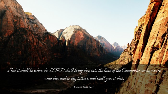 Picture 03 - Exodus 13:11 KJV Desktop Wallpaper - And it shall be when the LORD shall bring thee - Desktop Bible Verse Wallpaper