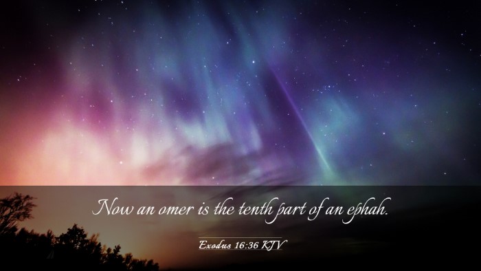 Picture 03 - Exodus 16:36 KJV Desktop Wallpaper - Now an omer is the tenth part of an - Desktop Bible Verse Wallpaper