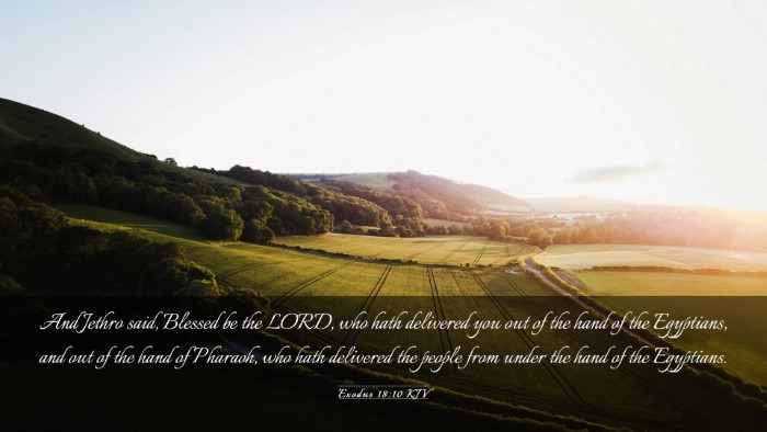 Picture 03 - Exodus 18:10 KJV Desktop Wallpaper - And Jethro said, Blessed be the LORD, who hath - Desktop Bible Verse Wallpaper