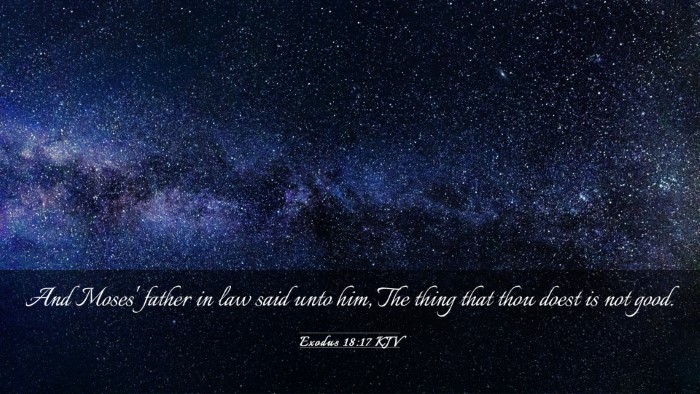 Picture 03 - Exodus 18:17 KJV Desktop Wallpaper - And Moses' father in law said unto him, The thing - Desktop Bible Verse Wallpaper