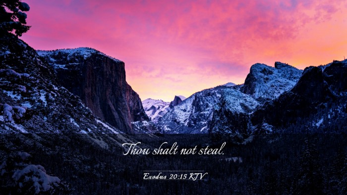 Picture 03 - Exodus 20:15 KJV Desktop Wallpaper - Thou shalt not - Desktop Bible Verse Wallpaper