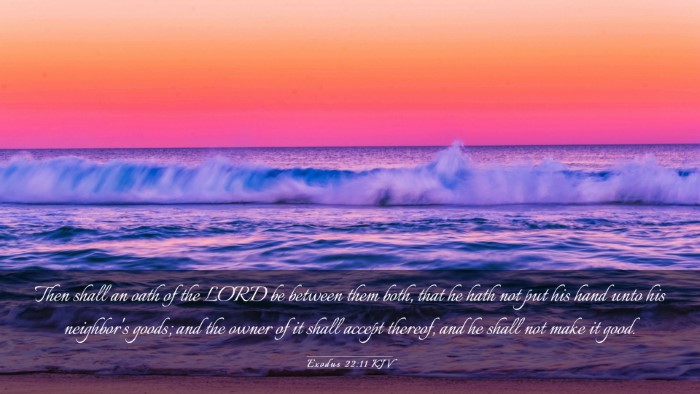Picture 03 - Exodus 22:11 KJV Desktop Wallpaper - Then shall an oath of the LORD be between them - Desktop Bible Verse Wallpaper