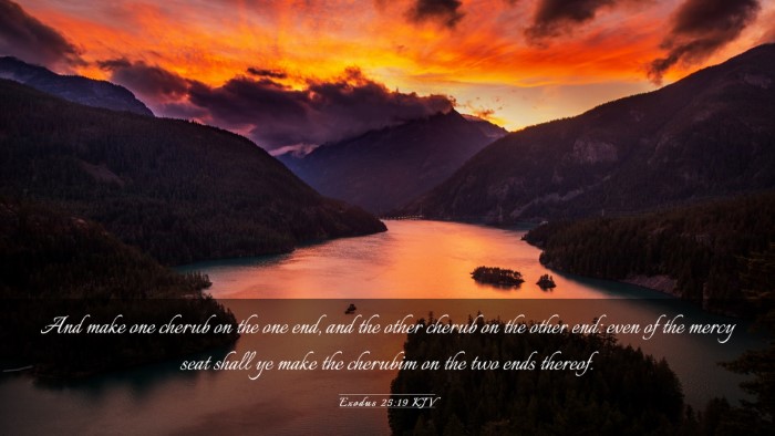 Picture 03 - Exodus 25:19 KJV Desktop Wallpaper - And make one cherub on the one end, and the other - Desktop Bible Verse Wallpaper