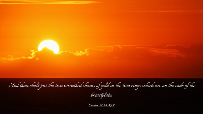 Picture 03 - Exodus 28:24 KJV Desktop Wallpaper - And thou shalt put the two wreathed chains of - Desktop Bible Verse Wallpaper