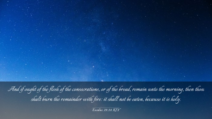 Picture 03 - Exodus 29:34 KJV Desktop Wallpaper - And if ought of the flesh of the consecrations, - Desktop Bible Verse Wallpaper
