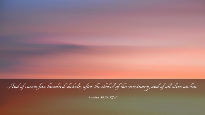 Picture 03 - Exodus 30:24 KJV Desktop Wallpaper - And of cassia five hundred shekels, after the - Desktop Bible Verse Wallpaper