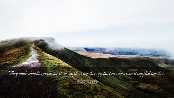 Picture 03 - Exodus 39:4 KJV Desktop Wallpaper - They made shoulderpieces for it, to couple it - Desktop Bible Verse Wallpaper