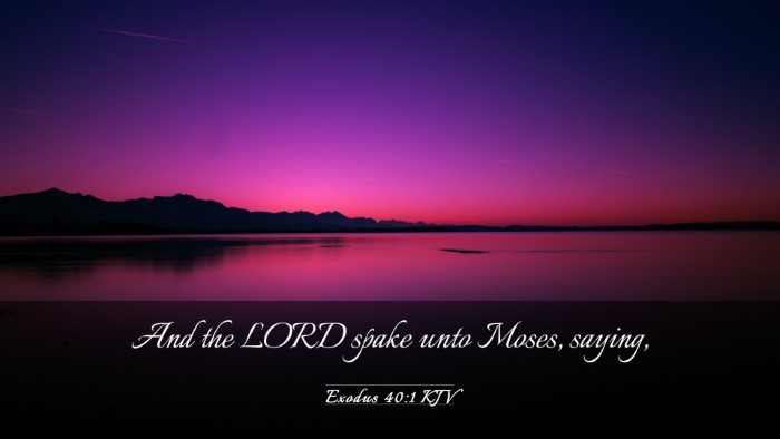 Picture 03 - Exodus 40:1 KJV Desktop Wallpaper - And the LORD spake unto Moses, - Desktop Bible Verse Wallpaper