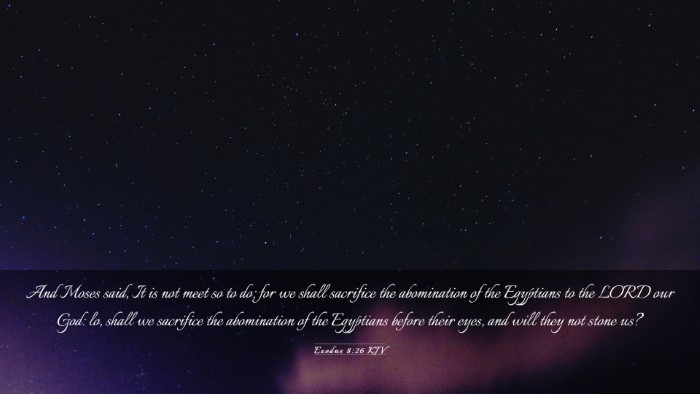Picture 03 - Exodus 8:26 KJV Desktop Wallpaper - And Moses said, It is not meet so to do; for we - Desktop Bible Verse Wallpaper