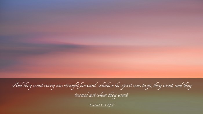 Picture 03 - Ezekiel 1:12 KJV Desktop Wallpaper - And they went every one straight forward: whither - Desktop Bible Verse Wallpaper