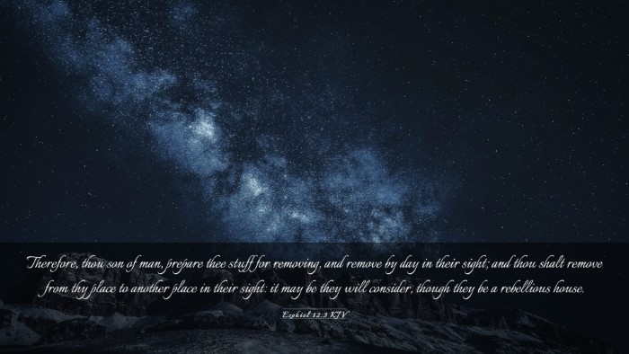 Picture 03 - Ezekiel 12:3 KJV Desktop Wallpaper - Therefore, thou son of man, prepare thee stuff - Desktop Bible Verse Wallpaper