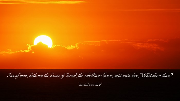 Picture 03 - Ezekiel 12:9 KJV Desktop Wallpaper - Son of man, hath not the house of Israel, the - Desktop Bible Verse Wallpaper