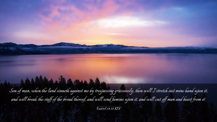 Picture 03 - Ezekiel 14:13 KJV Desktop Wallpaper - Son of man, when the land sinneth against me by - Desktop Bible Verse Wallpaper