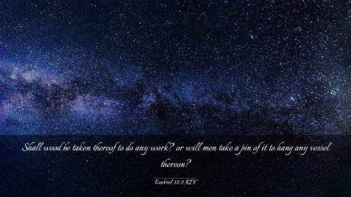 Picture 03 - Ezekiel 15:3 KJV Desktop Wallpaper - Shall wood be taken thereof to do any work? or - Desktop Bible Verse Wallpaper