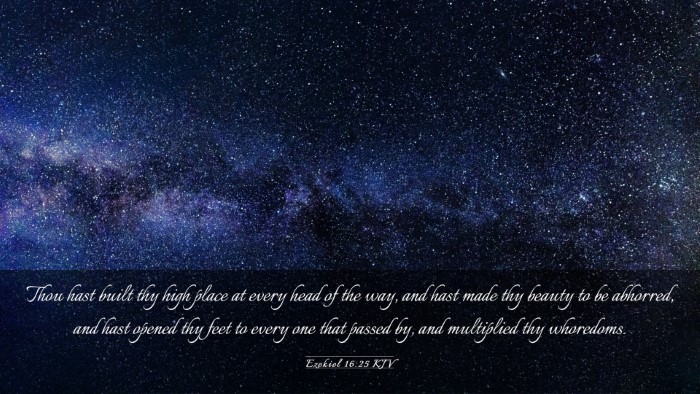 Picture 03 - Ezekiel 16:25 KJV Desktop Wallpaper - Thou hast built thy high place at every head of - Desktop Bible Verse Wallpaper