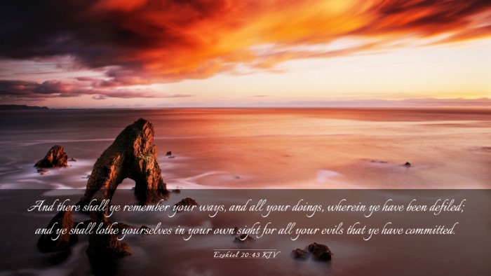 Picture 03 - Ezekiel 20:43 KJV Desktop Wallpaper - And there shall ye remember your ways, and all - Desktop Bible Verse Wallpaper