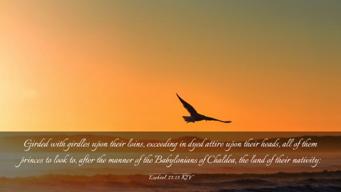 Picture 03 - Ezekiel 23:15 KJV Desktop Wallpaper - Girded with girdles upon their loins, exceeding - Desktop Bible Verse Wallpaper