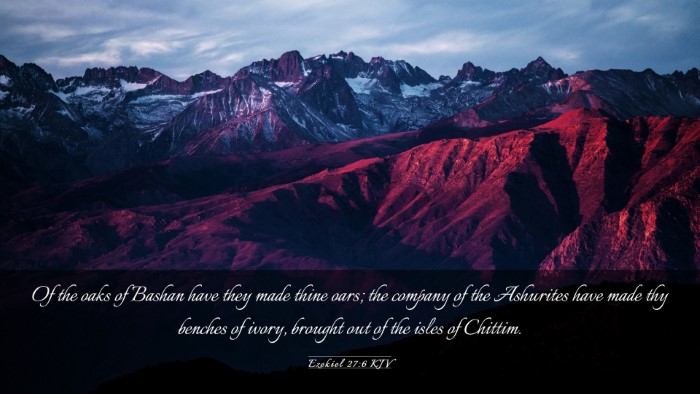 Picture 03 - Ezekiel 27:6 KJV Desktop Wallpaper - Of the oaks of Bashan have they made thine oars; - Desktop Bible Verse Wallpaper