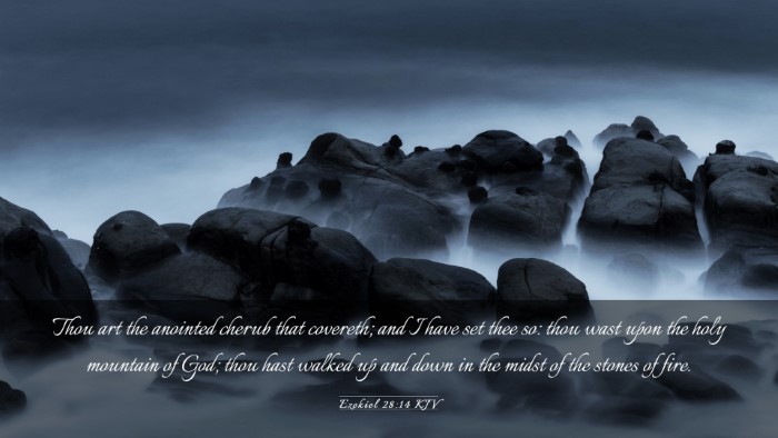 Picture 03 - Ezekiel 28:14 KJV Desktop Wallpaper - Thou art the anointed cherub that covereth; and I - Desktop Bible Verse Wallpaper