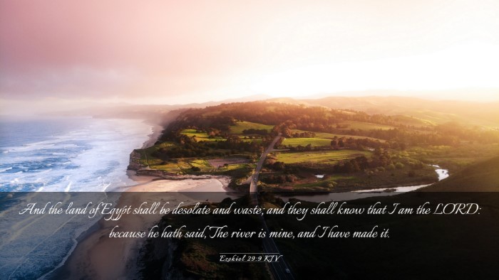 Picture 03 - Ezekiel 29:9 KJV Desktop Wallpaper - And the land of Egypt shall be desolate and - Desktop Bible Verse Wallpaper
