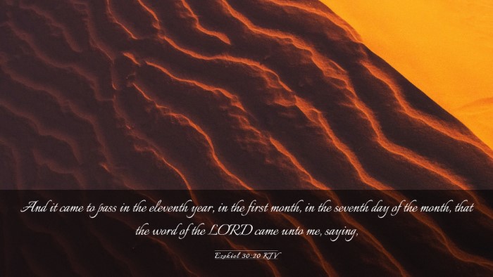 Picture 03 - Ezekiel 30:20 KJV Desktop Wallpaper - And it came to pass in the eleventh year, in the - Desktop Bible Verse Wallpaper