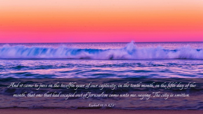 Picture 03 - Ezekiel 33:21 KJV Desktop Wallpaper - And it came to pass in the twelfth year of our - Desktop Bible Verse Wallpaper