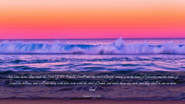 Picture 03 - Ezekiel 37:19 KJV Desktop Wallpaper - Say unto them, Thus saith the Lord GOD; Behold, I - Desktop Bible Verse Wallpaper