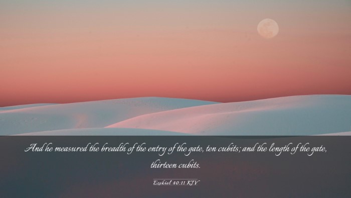 Picture 03 - Ezekiel 40:11 KJV Desktop Wallpaper - And he measured the breadth of the entry of the - Desktop Bible Verse Wallpaper
