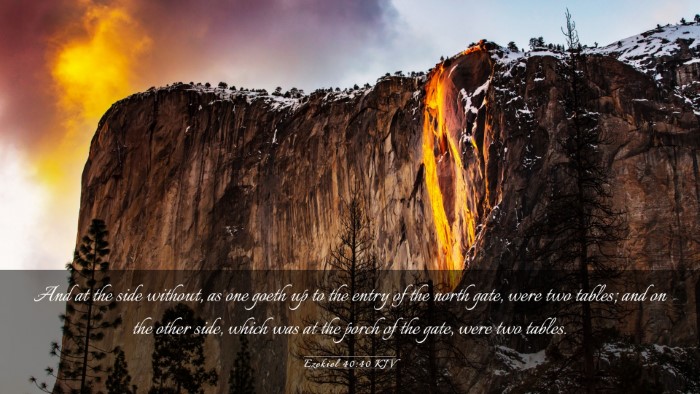 Picture 03 - Ezekiel 40:40 KJV Desktop Wallpaper - And at the side without, as one goeth up to the - Desktop Bible Verse Wallpaper