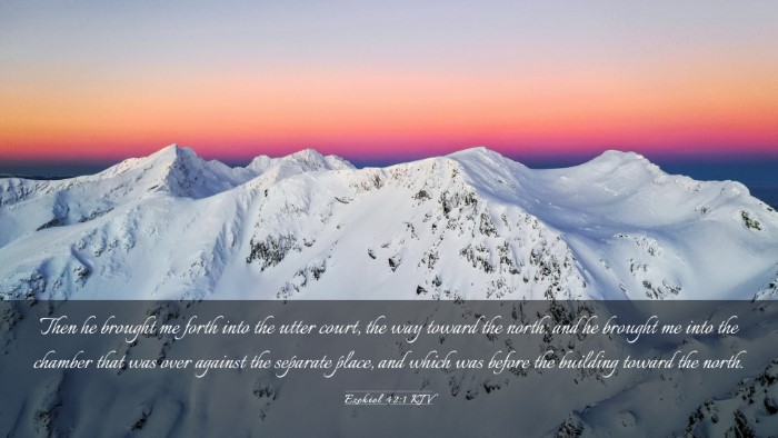 Picture 03 - Ezekiel 42:1 KJV Desktop Wallpaper - Then he brought me forth into the utter court, - Desktop Bible Verse Wallpaper