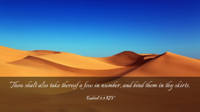 Picture 03 - Ezekiel 5:3 KJV Desktop Wallpaper - Thou shalt also take thereof a few in number, and - Desktop Bible Verse Wallpaper
