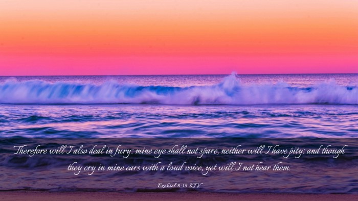 Picture 03 - Ezekiel 8:18 KJV Desktop Wallpaper - Therefore will I also deal in fury: mine eye - Desktop Bible Verse Wallpaper