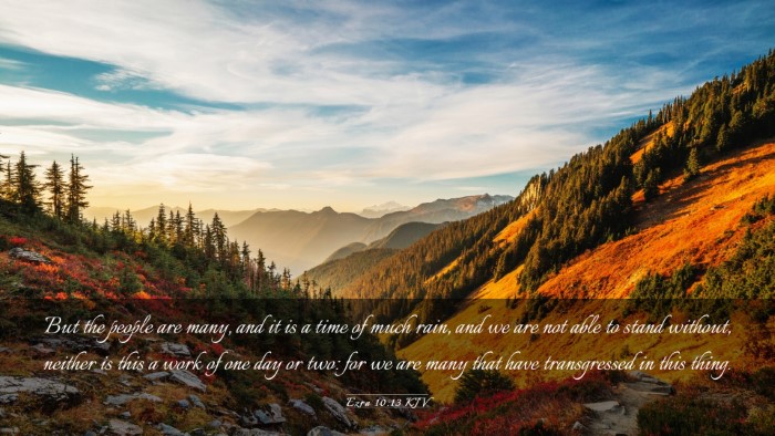 Picture 03 - Ezra 10:13 KJV Desktop Wallpaper - But the people are many, and it is a time of much - Desktop Bible Verse Wallpaper