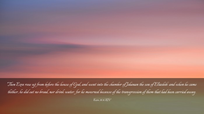 Picture 03 - Ezra 10:6 KJV Desktop Wallpaper - Then Ezra rose up from before the house of God, - Desktop Bible Verse Wallpaper