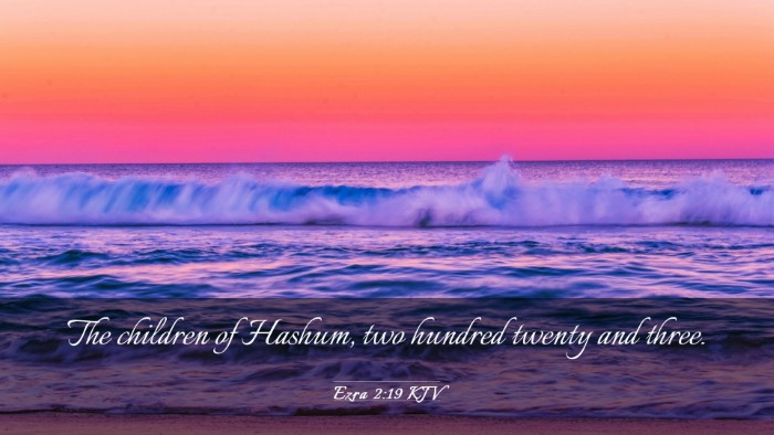 Picture 03 - Ezra 2:19 KJV Desktop Wallpaper - The children of Hashum, two hundred twenty and - Desktop Bible Verse Wallpaper