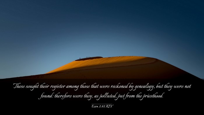 Picture 03 - Ezra 2:62 KJV Desktop Wallpaper - These sought their register among those that were - Desktop Bible Verse Wallpaper