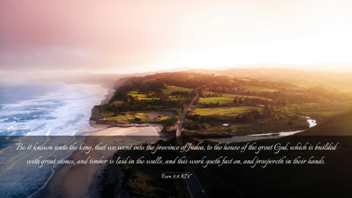 Picture 03 - Ezra 5:8 KJV Desktop Wallpaper - Be it known unto the king, that we went into the - Desktop Bible Verse Wallpaper