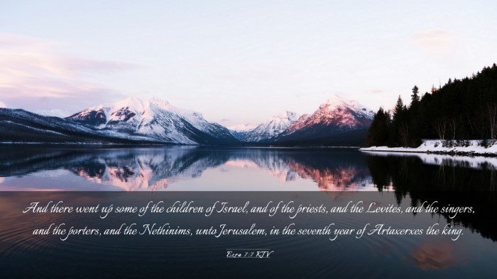 Picture 03 - Ezra 7:7 KJV Desktop Wallpaper - And there went up some of the children of Israel, - Desktop Bible Verse Wallpaper