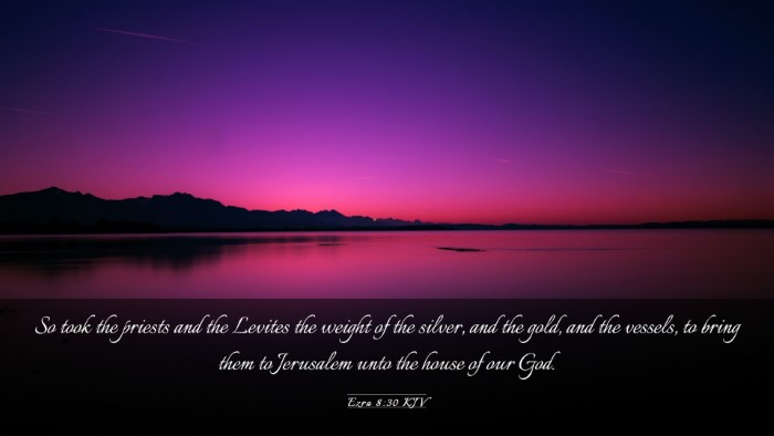 Picture 03 - Ezra 8:30 KJV Desktop Wallpaper - So took the priests and the Levites the weight of - Desktop Bible Verse Wallpaper