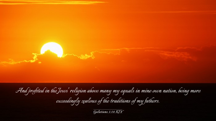 Picture 03 - Galatians 1:14 KJV Desktop Wallpaper - And profited in the Jews' religion above many my - Desktop Bible Verse Wallpaper