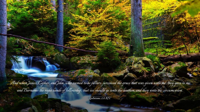 Picture 03 - Galatians 2:9 KJV Desktop Wallpaper - And when James, Cephas, and John, who seemed to - Desktop Bible Verse Wallpaper