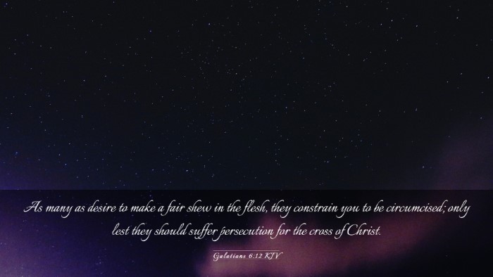 Picture 03 - Galatians 6:12 KJV Desktop Wallpaper - As many as desire to make a fair shew in the - Desktop Bible Verse Wallpaper