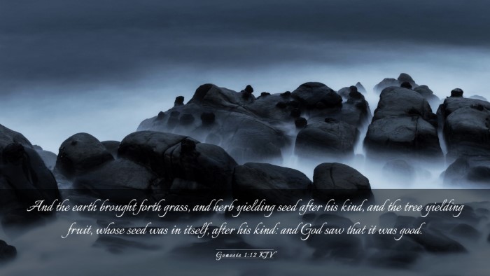 Picture 03 - Genesis 1:12 KJV Desktop Wallpaper - And the earth brought forth grass, and herb - Desktop Bible Verse Wallpaper
