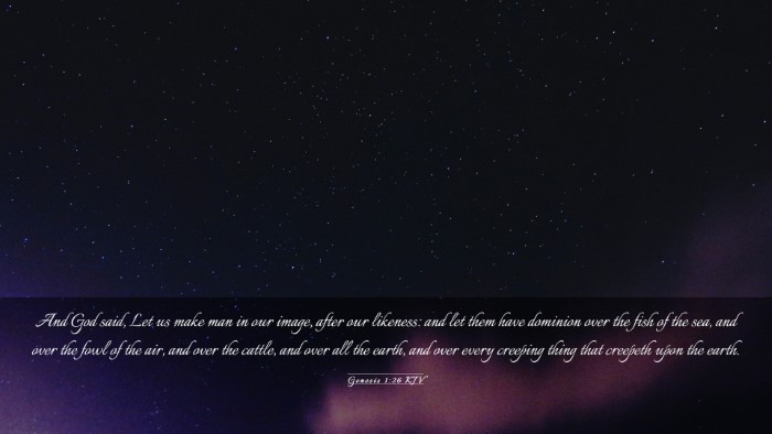 Picture 03 - Genesis 1:26 KJV Desktop Wallpaper - And God said, Let us make man in our image, after - Desktop Bible Verse Wallpaper